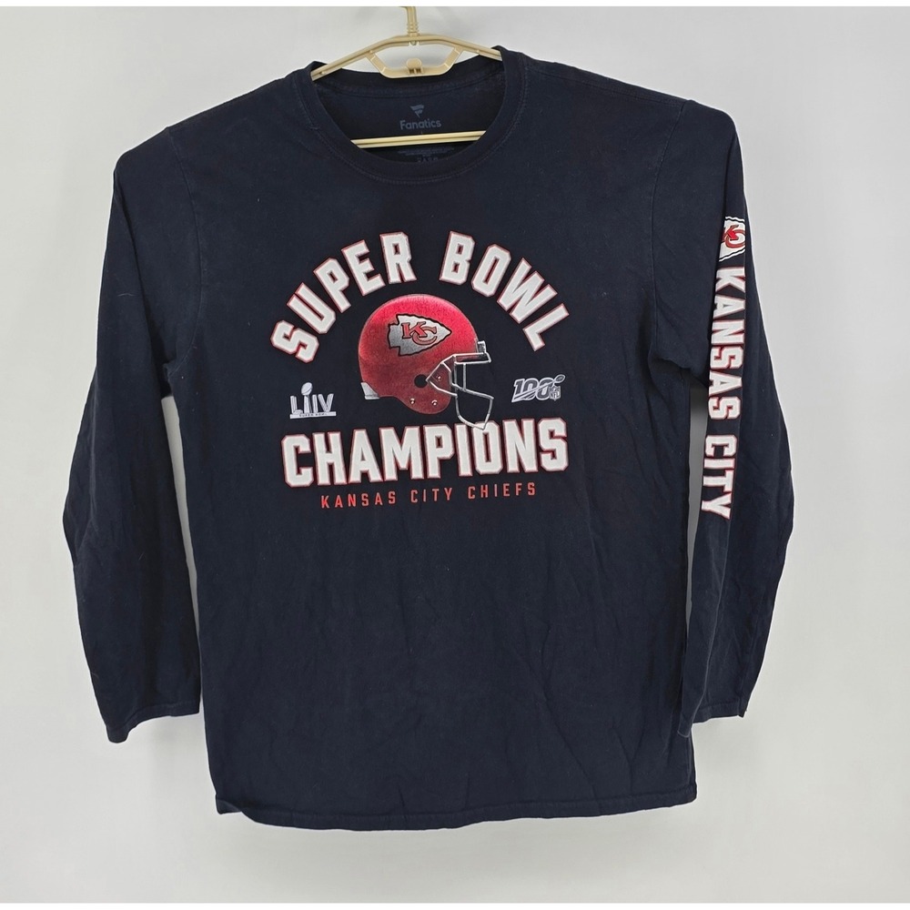 Fanatics Mens Size L Kansas City Chiefs Super Bowl LIV Champions T-Shirt Black